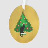 Chat Noir Kerstmis Ornament (voorkant)