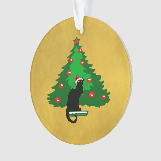 Chat Noir Kerstmis Ornament (voorkant)