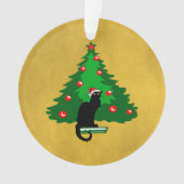 Chat Noir Kerstmis Ornament (voorkant)