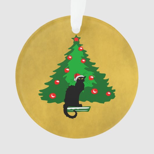 Chat Noir Kerstmis Ornament (voorkant)