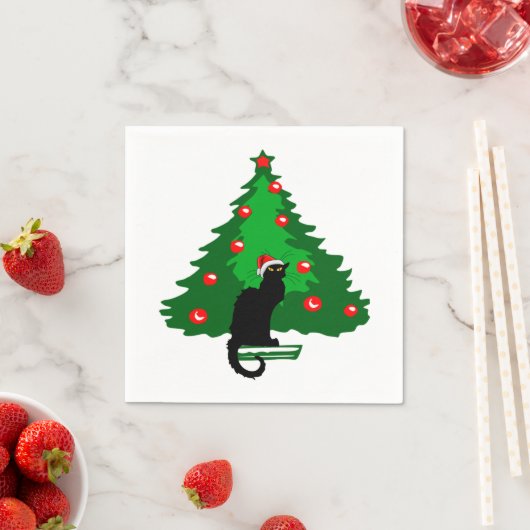 Chat Noir Kerstmis Servet (Insitu)