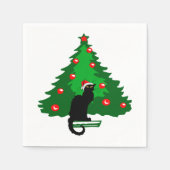 Chat Noir Kerstmis Servet (Voorkant)