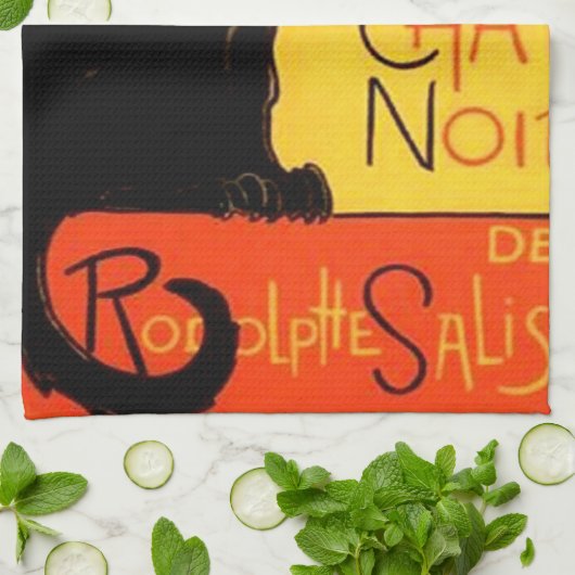 Chat Noir Kitchen Towel Theedoek (Gevouwen)