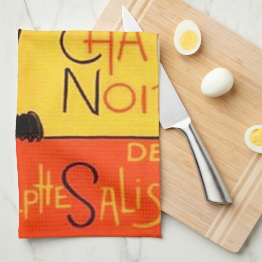 Chat Noir Kitchen Towel Theedoek (Quarter Fold)
