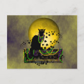 Chat Noir Mardi Gras Briefkaart (Voorkant)