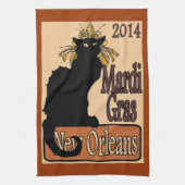Chat Noir Mardi Gras Towel Theedoek (Verticaal)