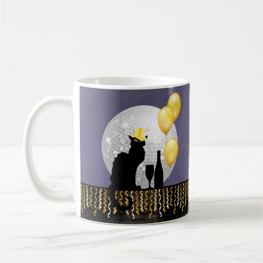 Chat Noir Nieuwjaar Eve Koffiemok (Links)