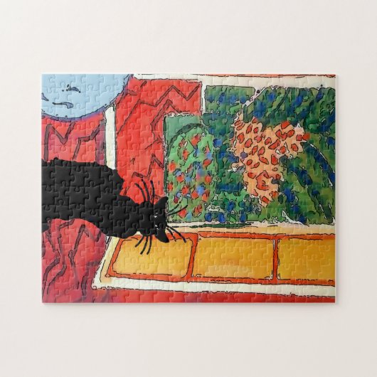 Chat Noir op Floor Legpuzzel (Horizontaal)