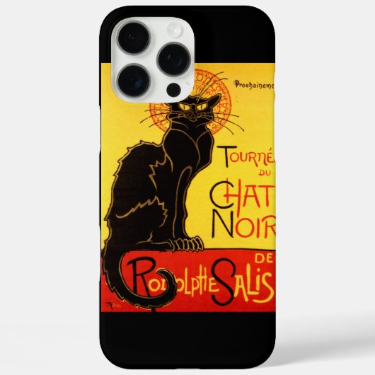 Chat Noir Retro Belle Epoque Cat Case-Mate iPhone Case (Achterkant)