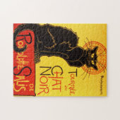 Chat Noir Retro Belle Epoque Cat Legpuzzel (Horizontaal)