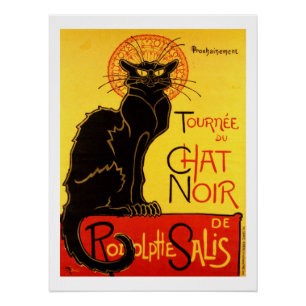 Chat Noir Retro Belle Epoque Cat Perfect Poster