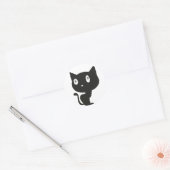 Chat Noir Ronde Sticker (Envelop)