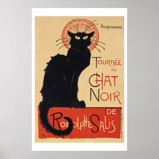 "Chat Noir" | Steinlen Art Nouveau Poster (Voorkant)