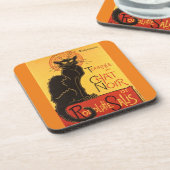 Chat Noir Steinlen Belle Epoque  Art Bier Onderzetter (Linkerzijde)