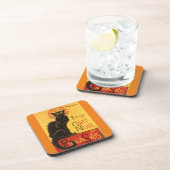 Chat Noir Steinlen Belle Epoque  Art Bier Onderzetter (Rechterzijde)