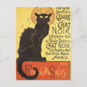 Chat Noir Steinlen Belle Epoque  Art Briefkaart