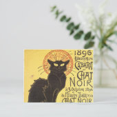Chat Noir Steinlen Belle Epoque  Art Briefkaart (Staand voorkant)