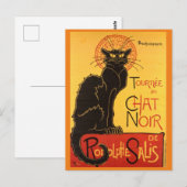 Chat Noir Steinlen Belle Epoque  Art Briefkaart (Voorkant / Achterkant)