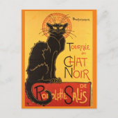 Chat Noir Steinlen Belle Epoque  Art Briefkaart (Voorkant)