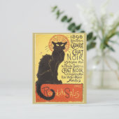 Chat Noir Steinlen Belle Epoque  Art Briefkaart (Staand voorkant)