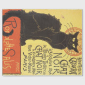 Chat Noir Steinlen Belle Epoque  Art Cadeaupapier (Vlak)