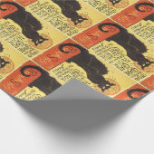 Chat Noir Steinlen Belle Epoque  Art Cadeaupapier (Hoek)