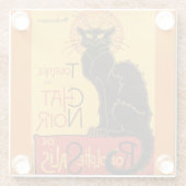 Chat Noir Steinlen Belle Epoque  Art Glazen Onderzetter (Achterkant)