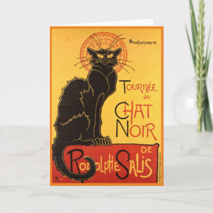 Chat Noir Steinlen Belle Epoque  Art Kaart