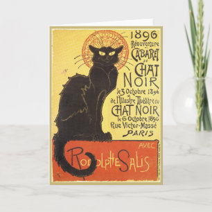 Chat Noir Steinlen Belle Epoque  Art Kaart