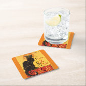 Chat Noir Steinlen Belle Epoque Art Kartonnen Onderzetters (Insitu)