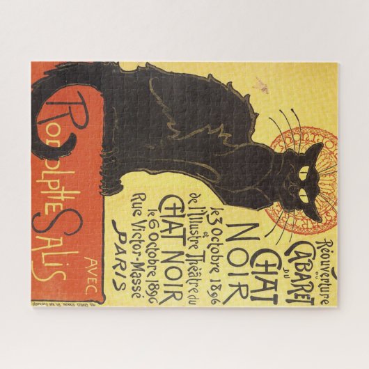 Chat Noir Steinlen Belle Epoque  Art Legpuzzel (Horizontaal)