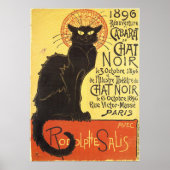 Chat Noir Steinlen Belle Epoque Art Poster (Voorkant)