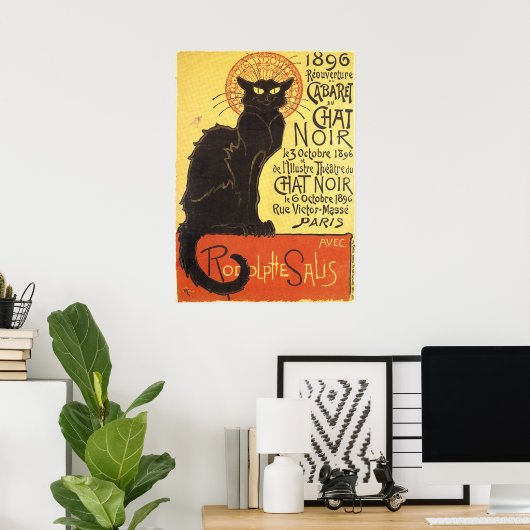 Chat Noir Steinlen Belle Epoque Art Poster (Thuiskantoor)