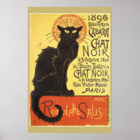 Chat Noir Steinlen Belle Epoque Art