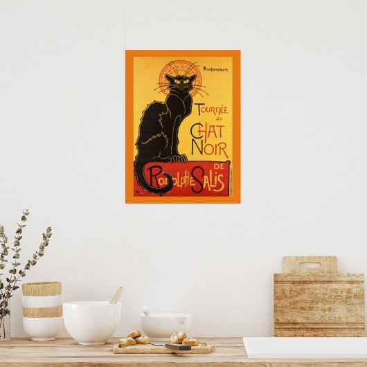 Chat Noir Steinlen Belle Epoque  Art Poster (Keuken)