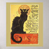 Chat Noir Steinlen Belle Epoque Art