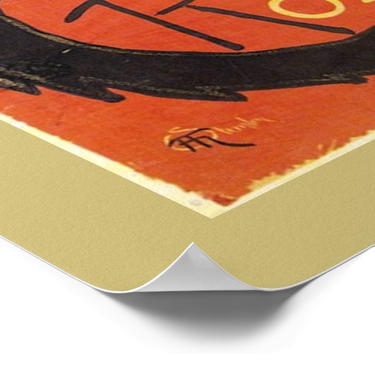 Chat Noir Steinlen Belle Epoque  Art Poster (Hoek)