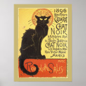 Chat Noir Steinlen Belle Epoque  Art Poster (Voorkant)
