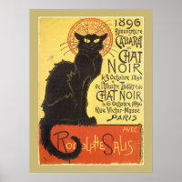 Chat Noir Steinlen Belle Epoque Art