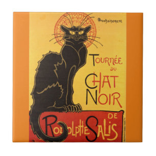 Chat Noir Steinlen Belle Epoque Art Tegeltje