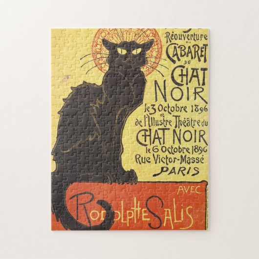 Chat Noir Steinlen Belle Epoque  Kunst Legpuzzel (Verticaal)