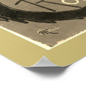 Chat Noir Steinlen Belle Epoque  Sepia Art Poster (Hoek)