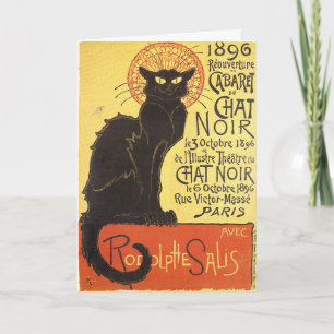 Chat Noir Steinlen Belle Epoque Vintage Art Kaart