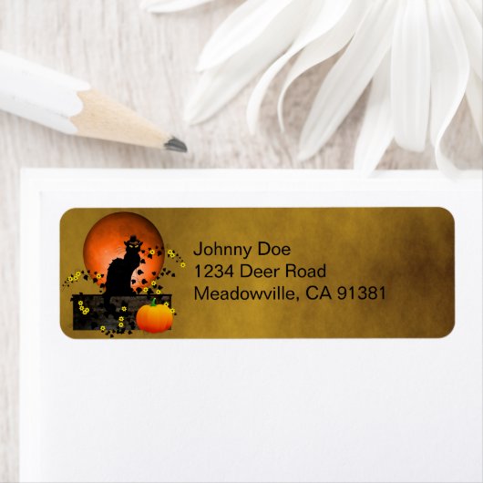 Chat Noir Thanksgiving Etiket (Insitu)