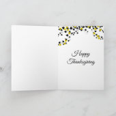 Chat Noir Thanksgiving Feestdagen Kaart (Binnen)