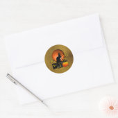 Chat Noir Thanksgiving Ronde Sticker (Envelop)