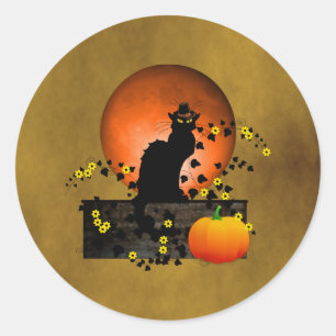 Chat Noir Thanksgiving Ronde Sticker