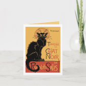 Chat Noir Théophile Steinlen Gevouwen Wenskaart Kaart (Voorkant)