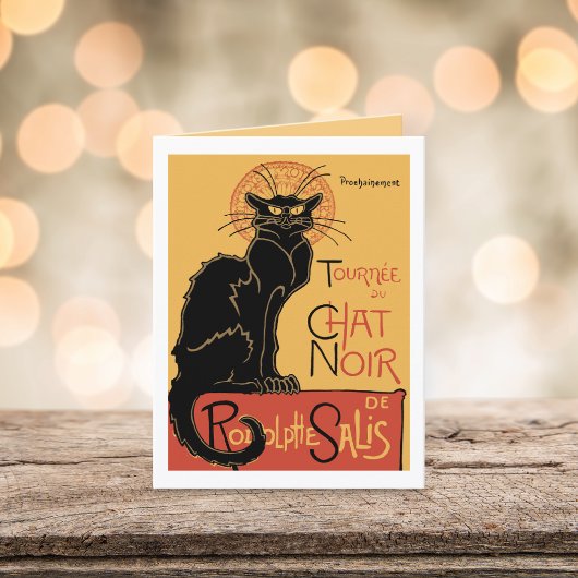 Chat Noir Théophile Steinlen Gevouwen Wenskaart Kaart