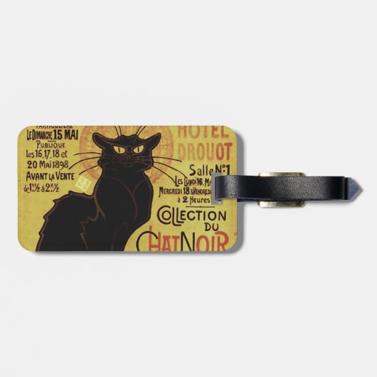  Chat Noir, Vente Hôtel Drouot Steinlen Bagagelabel (Achterkant horizontaal)